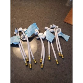 FLOWTITE LOT OF 10 12" FLOWTITE 4ALL SUPPLY LINES BRAIDED SUPPLY 1/2” Male Connectors