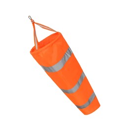 Hsthe Sea Windsock Wind Measurement Sock with Reflective Belt Nylon Weatherproof Wind Sock for Outdoor Airport Farm & Park Wind Direction Measurement (Orange,80cm/31inch)