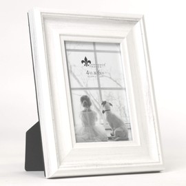 Lawrence Frames Marlow Elegant Picture Frame, 4x6, White