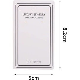 CINECE Accessories Card, OPP with Bag, 4.7 x 2.4 inches (120 x 60 mm), Set of 50, Piercing, Earrings, Display, Card Wrapping, Bag, Parts, Storage (50 Cards, 2 Cards)