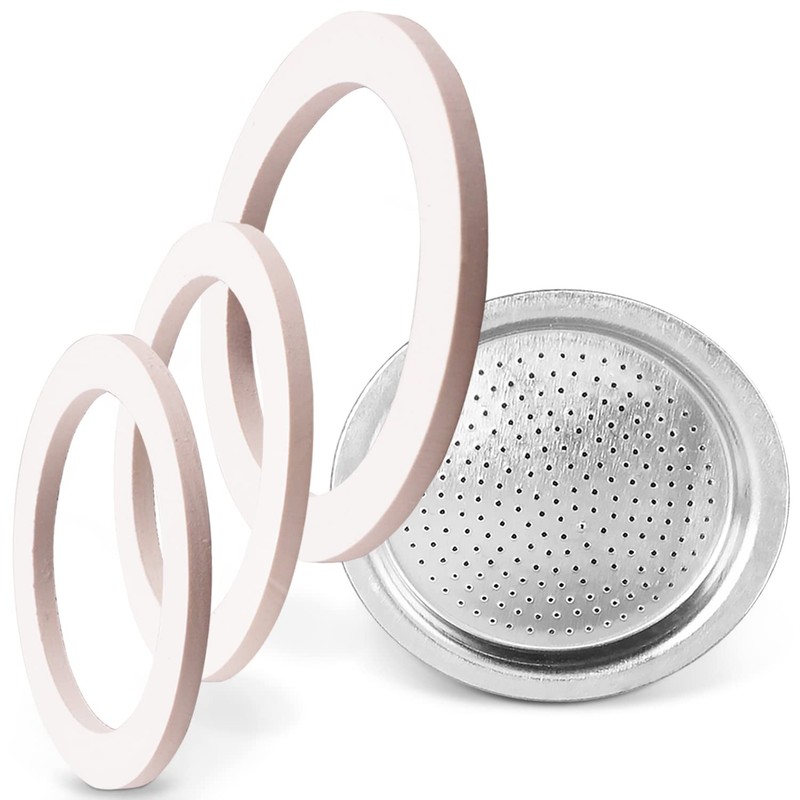 VIOKS 3x Sealing Ring Espresso Maker + Espresso Strainer Insert
