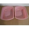 MEDLINE (LOT OF 2)Medline Graduated Rectangular Wash Basin,Rose Color, 6-Qt