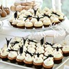 18pcs Black Glitter Silhouette Swimmer Dessert Cupcake Topper Cheer to