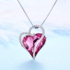 925 Sterling Silver Heart Necklace for Women White Gold Necklace