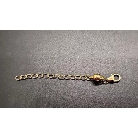 JTV NEW 6MM Ball Shaped 18K Yellow Gold over 925 Magnetic Clasp Conv/Extender JTV