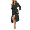 Women Kimono Robes Long Knit Bathrobe Lightweight Soft Knit Sleepwear