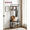 VASAGLE Coat Rack, Hall Tree with Shoe Bench for Entryway,