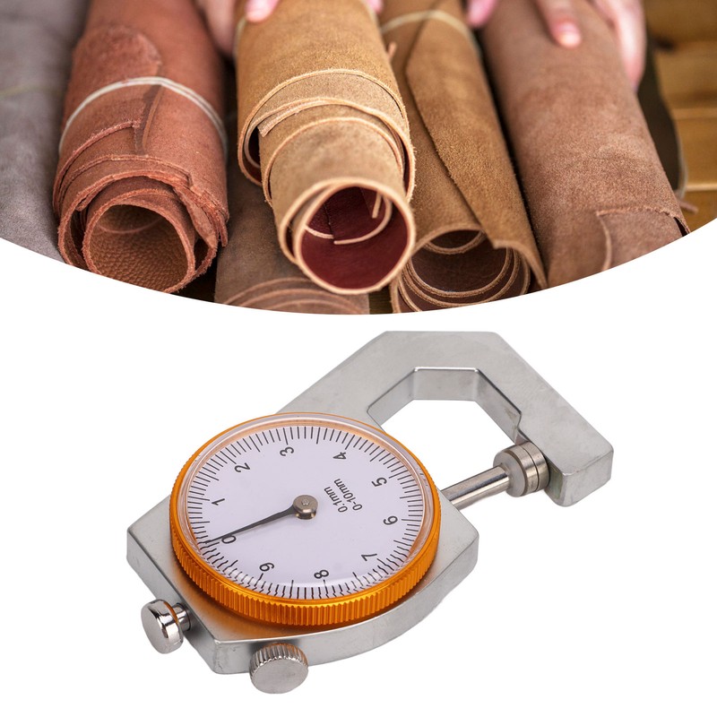 Flat Head Thickness Gauge 0 to 10mm Range Round Dial