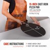 Victoria 15-Inch Cast Iron Tawa Dosa Pan, Pizza Pan with