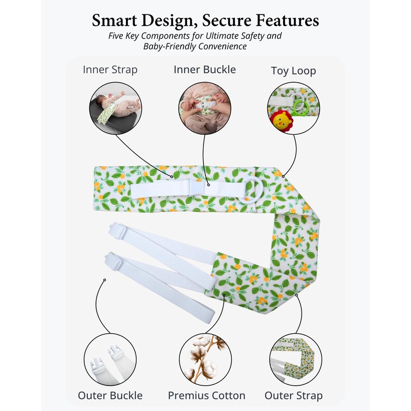 COZINUS Changing Pad Strap – Soft, Adjustable & Secure Anti-Escape