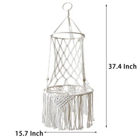 3 PCS Cat Hammock,Boho Hanging Cat Perch with Cat Sofa and Hook,for Cats Inside and Outside,Suppleness Cats Swing for Sleeping,Playing (White)