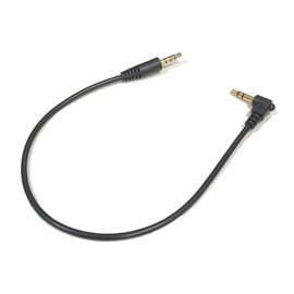 3.5mm 4 Pole Straight Male to 3.5mm 3 Pole L Shape Male Microphone Recording Cable for Audio Fan Drone Controller 30cm