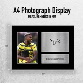 HWC Trading A4 Emmanuel Dennis Watford Gifts Printed Signed Autograph Picture for Football Fans and Supporters