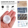 Mipcase 50Pcs Round Plastic Cover Furniture Leg Plug End Caps