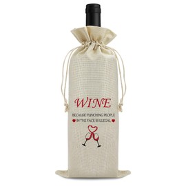 Wine Gift for Women Men Wine Bag Reusable Wine Gift Bag Friendship Birthday Gift for Best Friends Sister Wine Bottle Bag Party Decors Wine Accessory Engagement Wedding Christmas Gift Wine Wrapping Bag