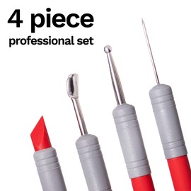 DAS Smart Professional Clay Tools, 4 Assorted Pieces, Clay Sculpting, Clay Carving, Pottery, Ideal for Professionals & Hobbyists