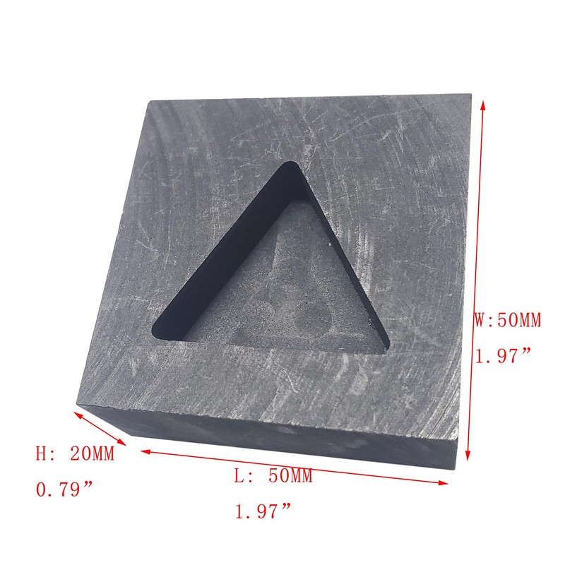OTOOLWORLD Triangle Graphite Casting Ingot Mold Metal Refining Scrap Gold