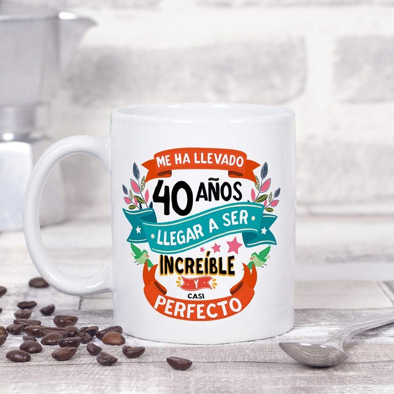 MUGFFINS Taza 40 Cumpleaños -"Me ha llevado 40 años llegar