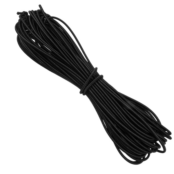 2 Pcs Elastic Paracord 3 Millimeters 23 Yards Black Bungee
