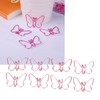 50Pcs Pink Butterflies Paperclip Cartoon Color Plating Innovative Cute Paperclips