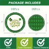 32 Pcs St. Patrick's Day Paper Plates Irish Green Plaid