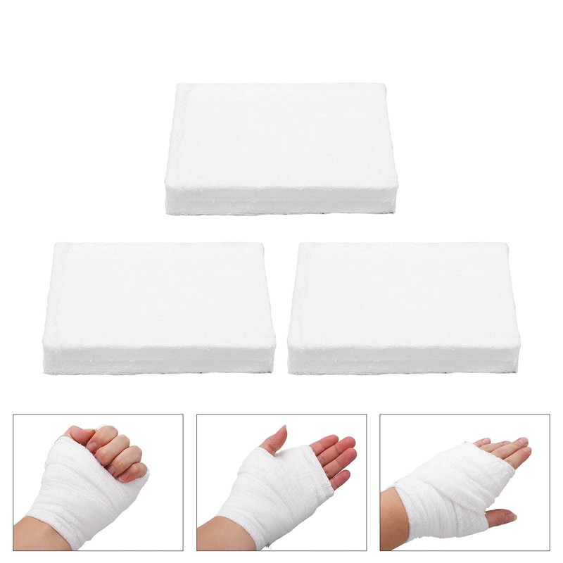 Dilwe Compression Curve Gauze Block, Pack of 3 White Compressed