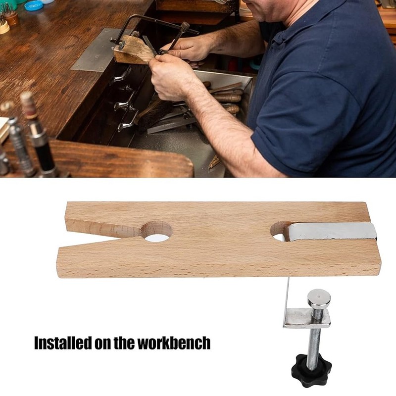 Daiilg Cutting and Polishing Jewelry Workbench, Professional Wooden Bench with