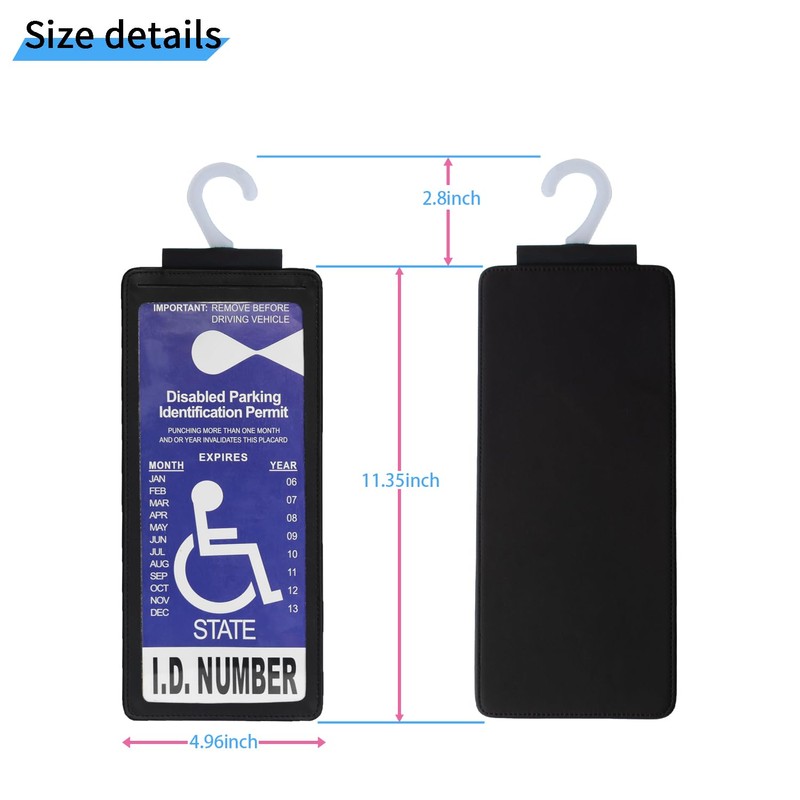 Yuoyar Ultra Transparent Handicap Placard Holder for Auto - Durable