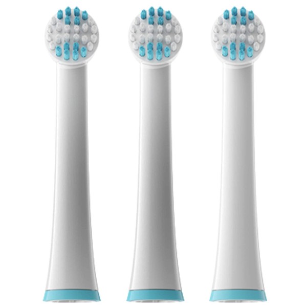FLUX Electric Toothbrush Replacement Toothbrush Heads - 3 Pack White