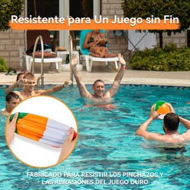 UIV@SH 6 PCS 20″ Pelotas de Playa,Inflable Grande Arco Iris Juguetes de Playa,Juego de Piscina Juguetes para Juegos de Agua de Verano y Fiestas en La Piscina