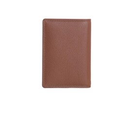 Josephine Osthoff Business Card Holder ID Card Holder Leather Women's ID Bag Men's Passport Cover RFID Protection without Coin Compartment (841), caramel, Card case