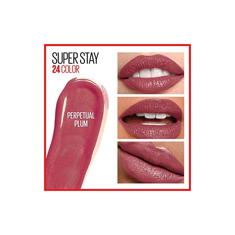Maybelline SuperStay 24 2-Step Liquid Lipstick Makeup, Perpetual Plum, 1