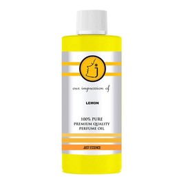 Just Essence Lemon Perfume Fragrance Oil | Alcohol Free, Long Lasting Scent for Teens & Adults | Multipurpose Essential Oil for Body, Lotion, Candle & Diffuser | 16 Fl Oz