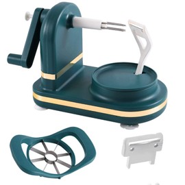 Apple Peeler, Potato Peeler, Vegetable and Fruit Peeler, Potato Peeler, Apple Peeling Machine 3 in 1 for Cutting (Dark Green)