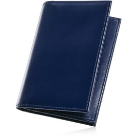 Tokyo amachi Kobo Business Card Holder, Men's, Genuine Leather, Made in Japan, Easy to Use, Deep, Wide, Made in Japan, Kobe Beef, Tatsu Leather, navy