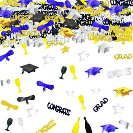 2022 Graduation Confetti Party Supplies Grad Nursing Party Table Decorations Congrats Diploma Star Cap Gold Black Silver Mix (Graduation Blue)
