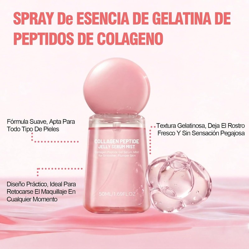 Bruma Hidratante Con Péptidos de Colágeno, Apta Para Todo Tipo