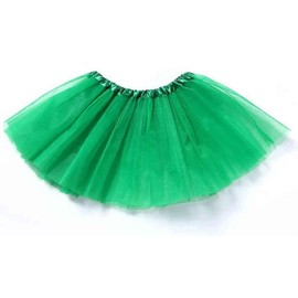 Girl Tutu Skirt for Little & Big Girls for Dance Party Costume 3 Layers Tulle Petticoat Fluffy Princess Ballet Dress Up Green