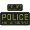 Police Fugitive Task Force Embroidery Patch 4X10 & 2X5 Hook