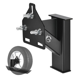 GADFISH Stake Pocket Spare Tire Carrier Mount, 3-Nuts Design Trailer Bracket Heavy Duty Holder, Fits 4 & 5 & 6 Lugs Trailer Wheels on 4",4.5'',4.75'',5'',5.5''and 6''Bolt Patterns, Holds up to 150 Lbs