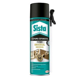 Sista Espuma Expansiva Universal, espuma de poliuretano para sellar y rellenar grandes espacios, sellador en espuma para aislamiento acústico, térmico, y más, Lata, 1X750ml