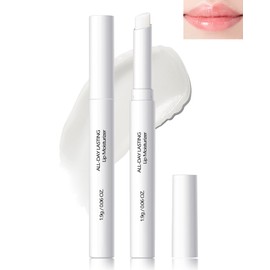 Lip Primer-2Pcs Hydrating Clear Lip Balm, Colorless Lip Tint Moisturizer for Dry & Chapped Lips, Smooth Lightweight Lip Base, Lipstick Primer & Daily Lip Care Product, Thanksgiving Gift for Women Man