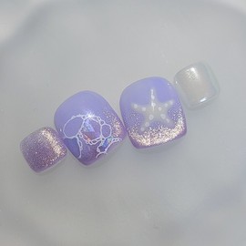Violet Ocean Pedi Tips - Pedi Tip Full Set (10P) / 바이올렛 오션 페디팁 - 페디팁 전체세트 (10P)