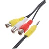 LABRIMP 3Pcs Video Adapter Cord to Female Audio Video Cable