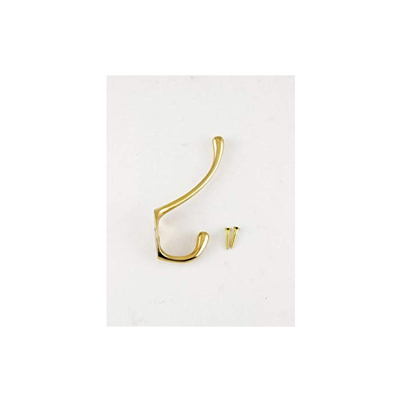 brass brass double hook antique gold