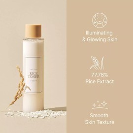 I'M FROM K-Beauty Rice Toner – 77.78% Korean Rice Essence with Niacinamide, Hydrating Milky Toner for Glowing Skin, Dry, Dull, Combination Skin – Vegan, Fragrance-Free, 150ml (5.07 Fl Oz)