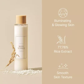 I'M FROM K-Beauty Rice Toner – 77.78% Korean Rice Essence with Niacinamide, Hydrating Milky Toner for Glowing Skin, Dry, Dull, Combination Skin – Vegan, Fragrance-Free, 150ml (5.07 Fl Oz)