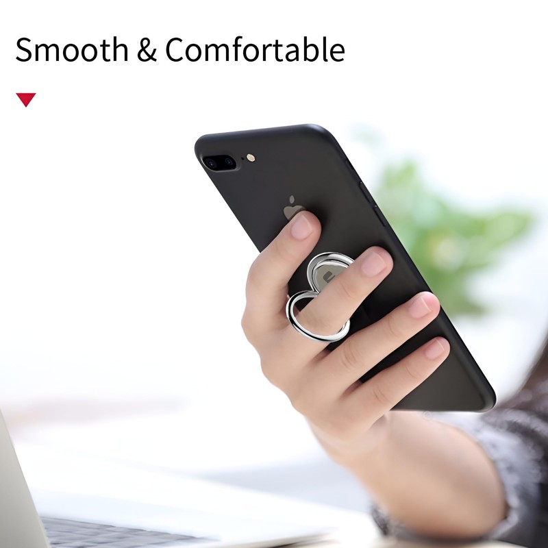 Ultra-Slim Phone Ring Holder with Magnetic Car Mount - Secure