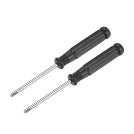 sourcing map Mini Phillips Screwdriver, 3.0 mm Phillips Head with Black Handle for Small Household Appliances, Pack of 2