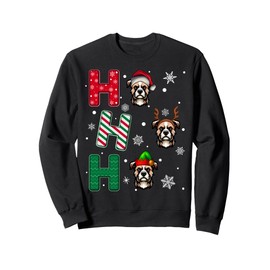 Ho Ho Ho Russell Terrier Dog Lover Christmas Santa Elf Xmas Sweatshirt
